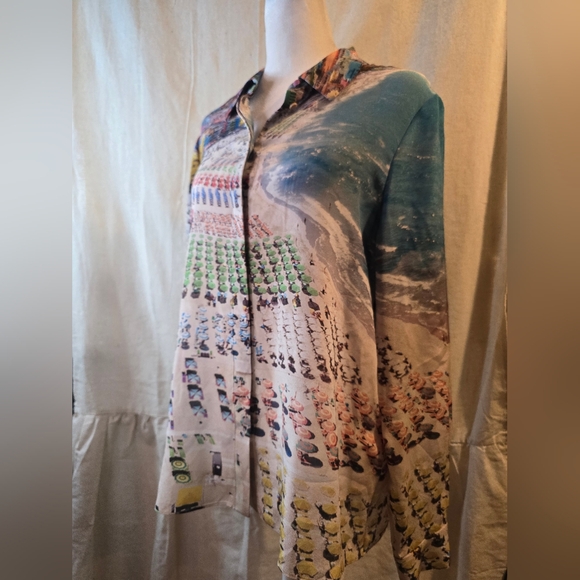 Alice + Olivia Multicolor Graphic Blouse - Picture 9 of 12